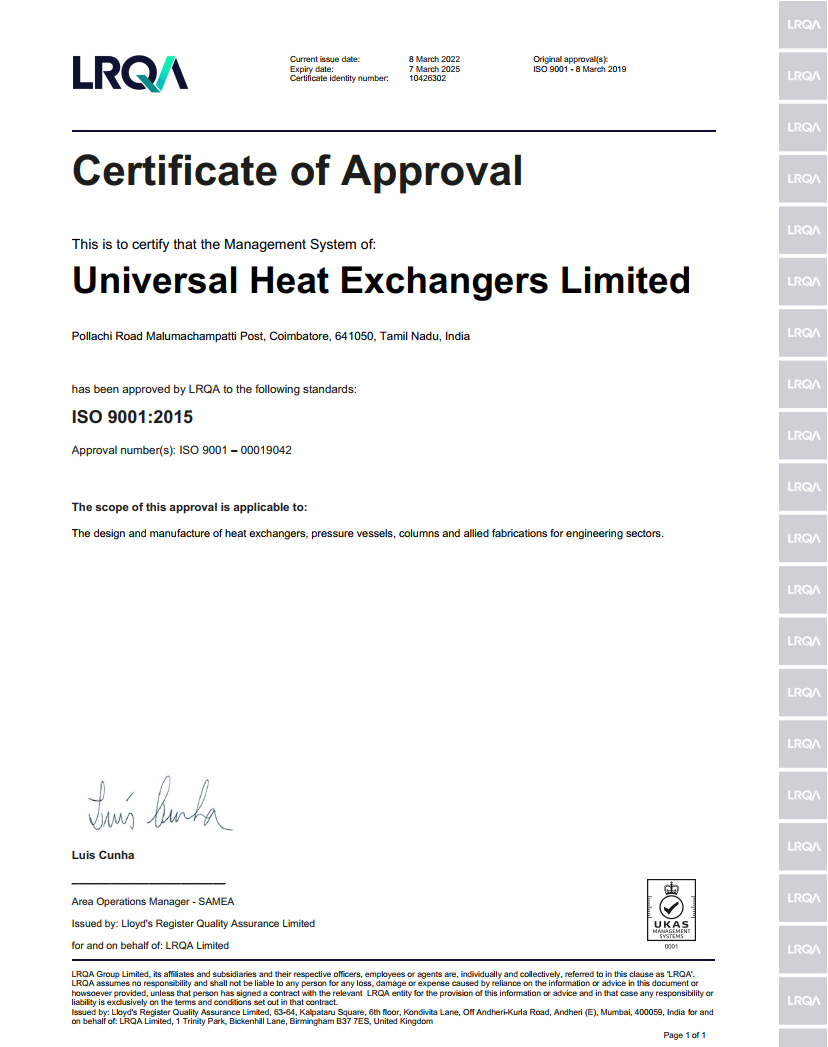 Universal Heat Exchangers Limited 